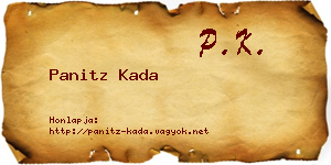 Panitz Kada névjegykártya
